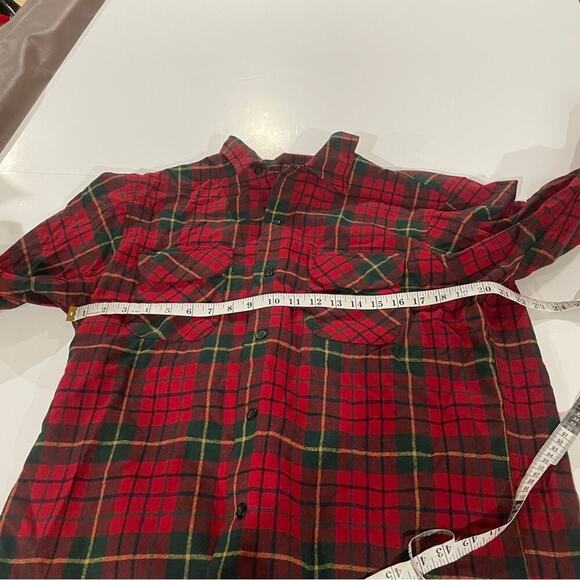Vintage Pendleton Board Red Plaid Long Sleeve Botton Down Lodge‎ Shirt Size L - Picture 7 of 8